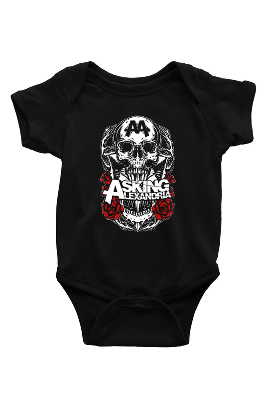 Asking Alexandria Baskılı Siyah Bebek Body - Zıbın