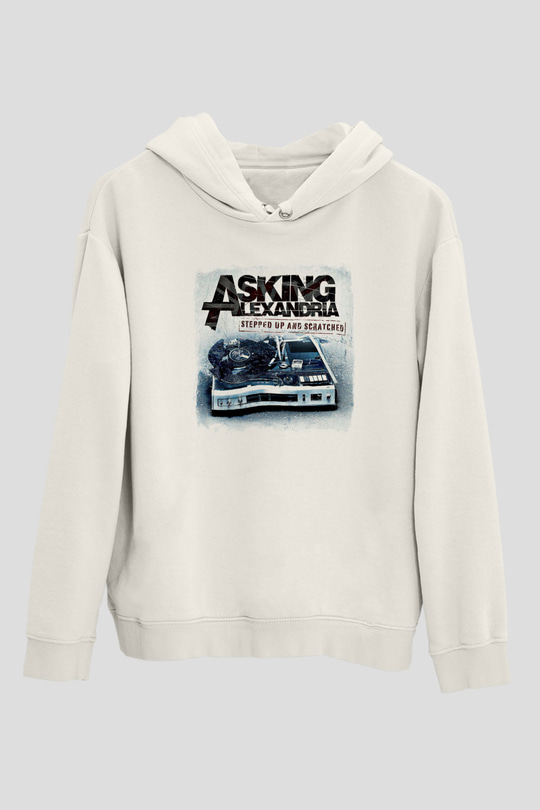 Asking Alexandria Baskılı Unisex Beyaz Hoodie