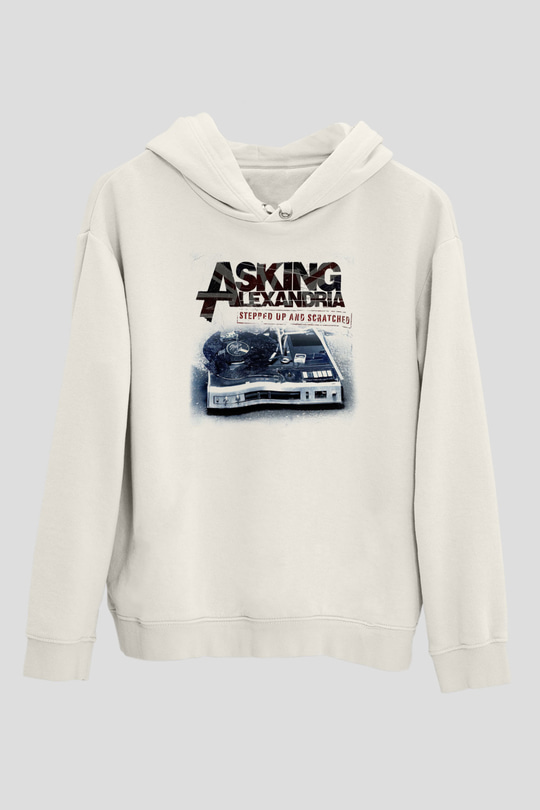 Asking Alexandria Beyaz Unisex Kapüşonlu Sweatshirt