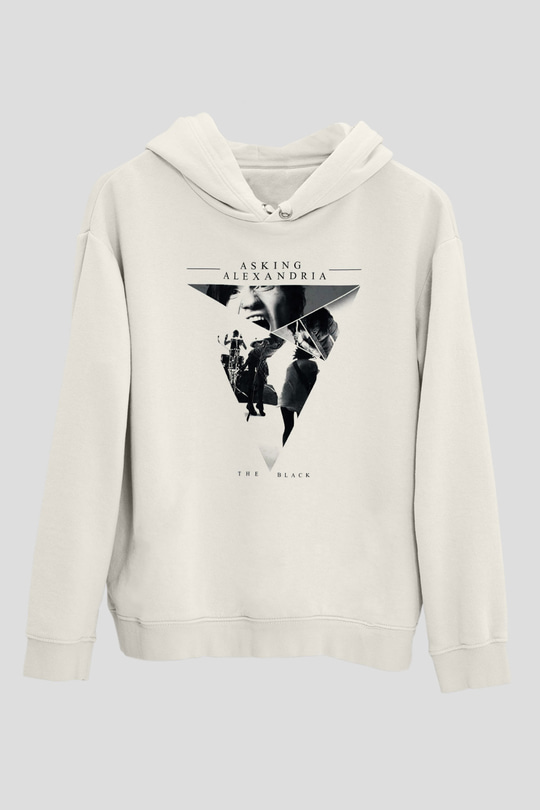 Asking Alexandria Beyaz Unisex Kapüşonlu Sweatshirt