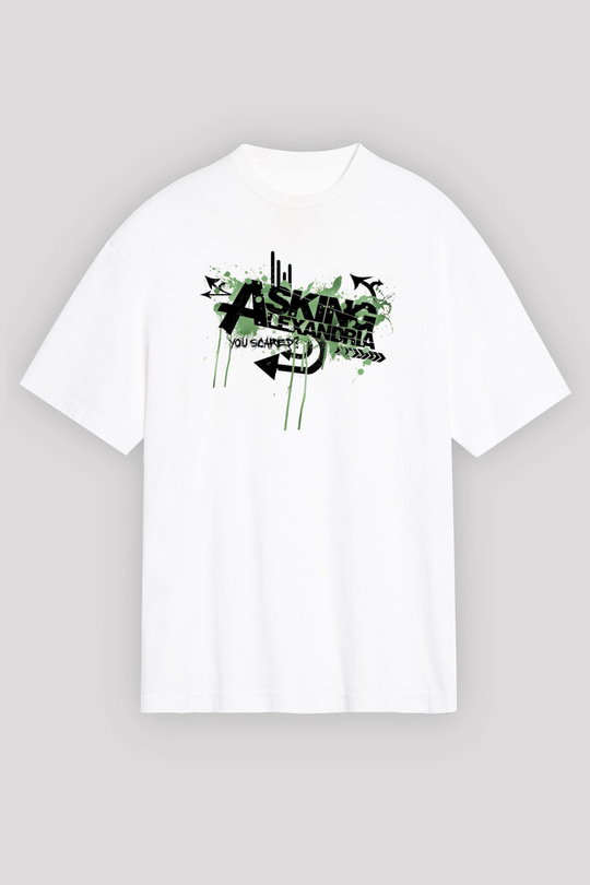 Asking Alexandria Beyaz Unisex Tişört T-Shirt - TişörtFabrikası