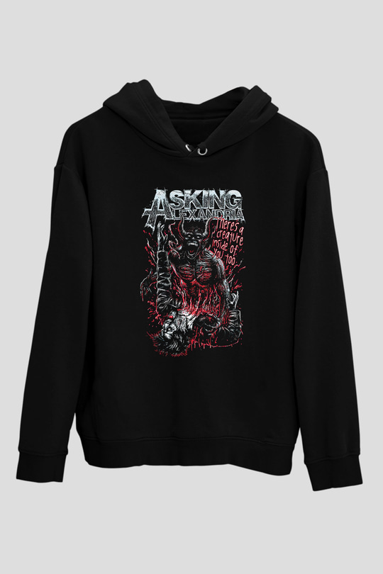 Asking Alexandria Siyah Unisex Hoodie