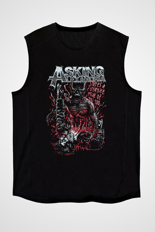 Asking Alexandria Siyah Unisex Kolsuz Tişört