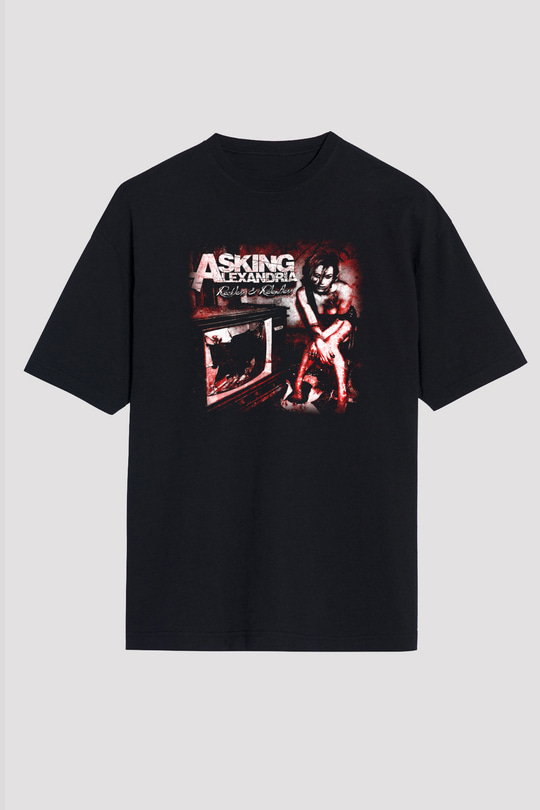 Asking Alexandria Siyah Unisex Oversize Tişört T-Shirt