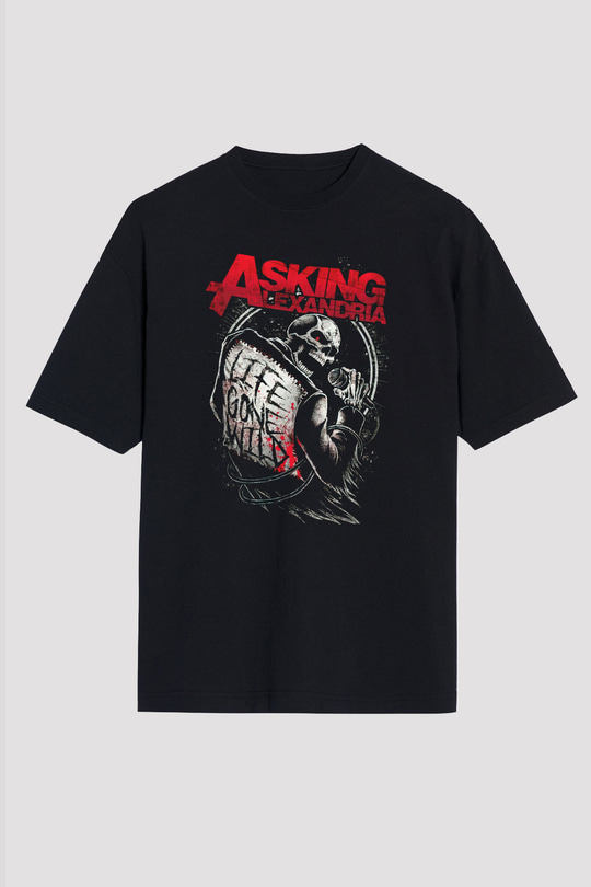 Asking Alexandria Siyah Unisex Oversize Tişört T-Shirt