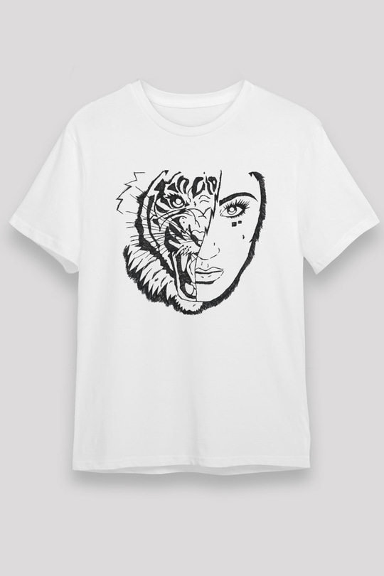 Aslan Beyaz Unisex Tişört T-Shirt - TişörtFabrikası