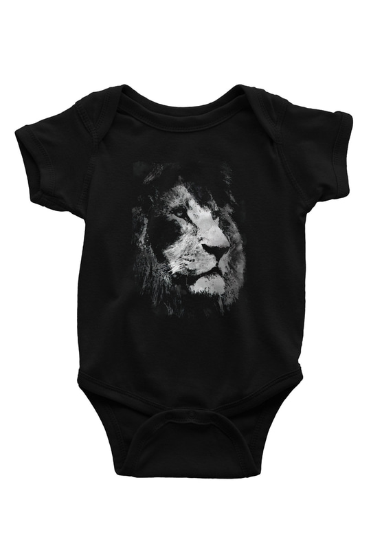 Aslan Siyah Bebek Body - Zıbın