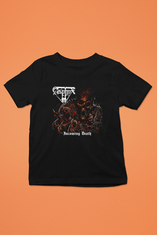 Asphyx Baskılı Unisex Siyah Çocuk Tişört - Tshirt