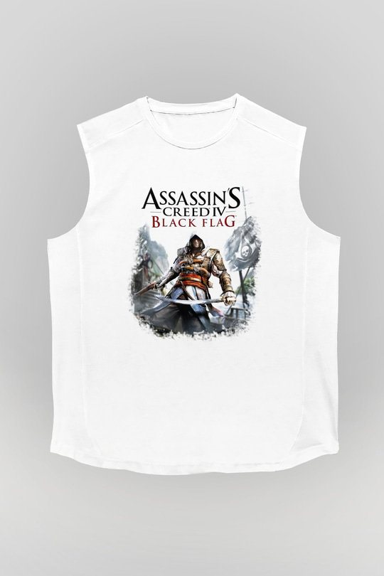 Assassin's Creed Beyaz Unisex Kolsuz Tişört