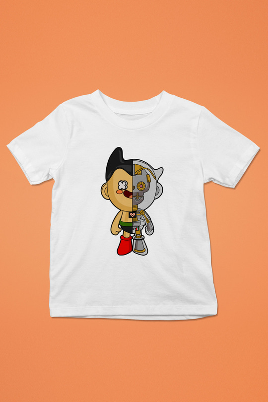 Astroboy Baskılı Unisex Beyaz Çocuk Tişört