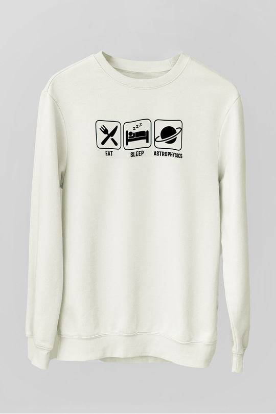 Astrofizikçi Beyaz Unisex Sweatshirt