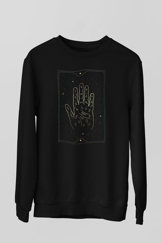 Astrolog Siyah Unisex Sweatshirt