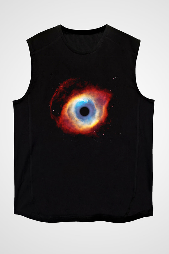 Astronom Siyah Unisex Kolsuz Tişört