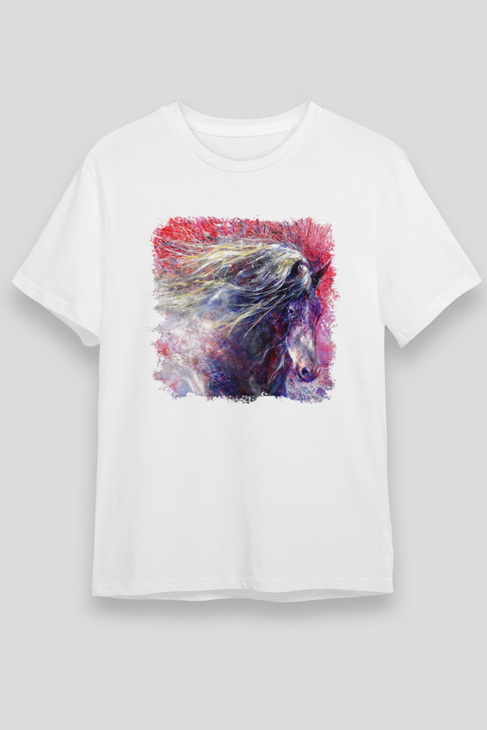 At Beyaz Unisex Tişört T-Shirt - TişörtFabrikası