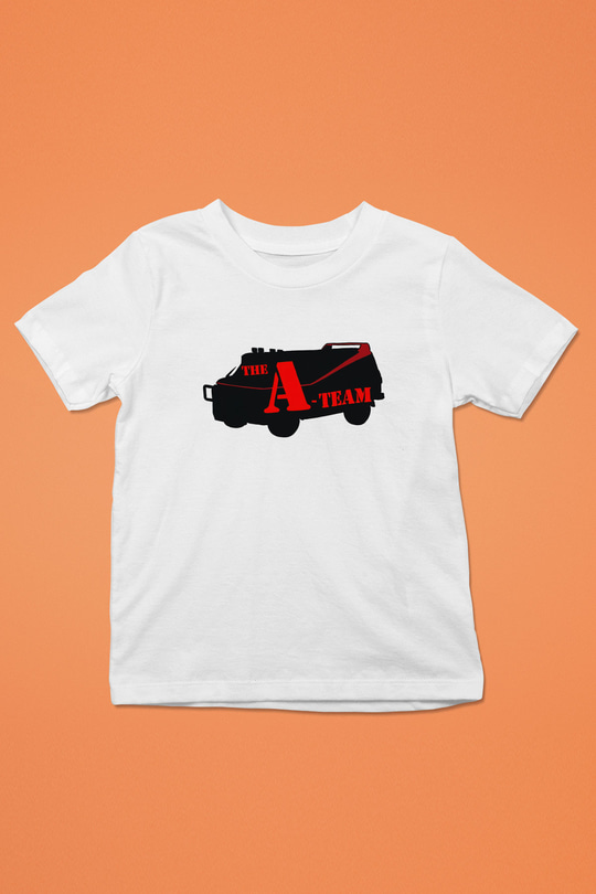 ATeam Baskılı Beyaz Unisex Çocuk Tişört