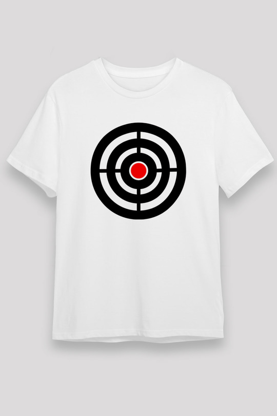 Atıcılık Baskılı Unisex Beyaz Tişört - Tshirt