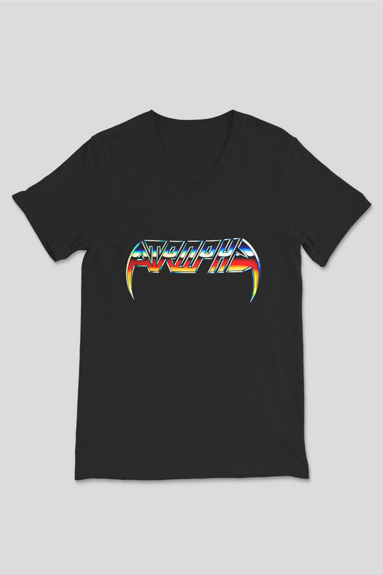 Atrophy Siyah Unisex V Yaka Tişört