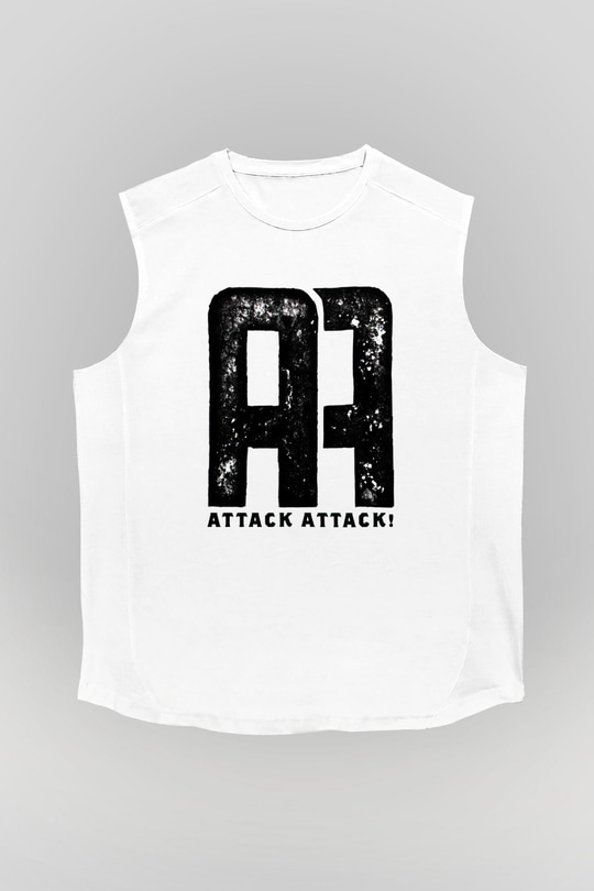 Attack Attack Beyaz Unisex Kolsuz Tişört