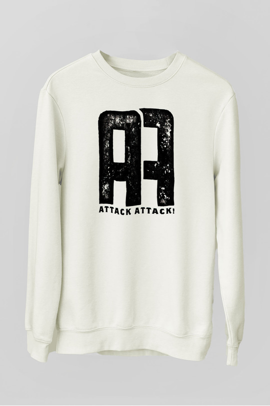Attack Attack Beyaz Unisex Sweatshirt