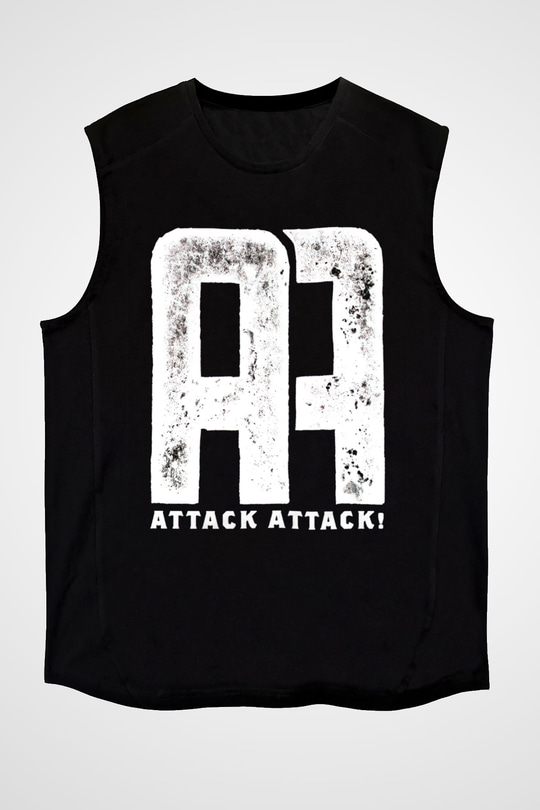 Attack Attack Siyah Unisex Kolsuz Tişört
