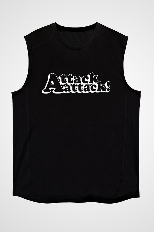 Attack Attack Siyah Unisex Kolsuz Tişört