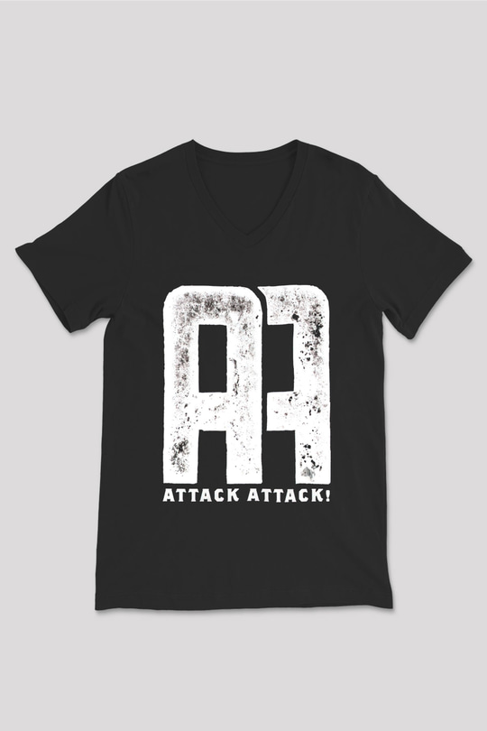 Attack Attack Siyah Unisex V Yaka Tişört