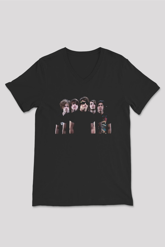 Attack Attack Siyah Unisex V Yaka Tişört