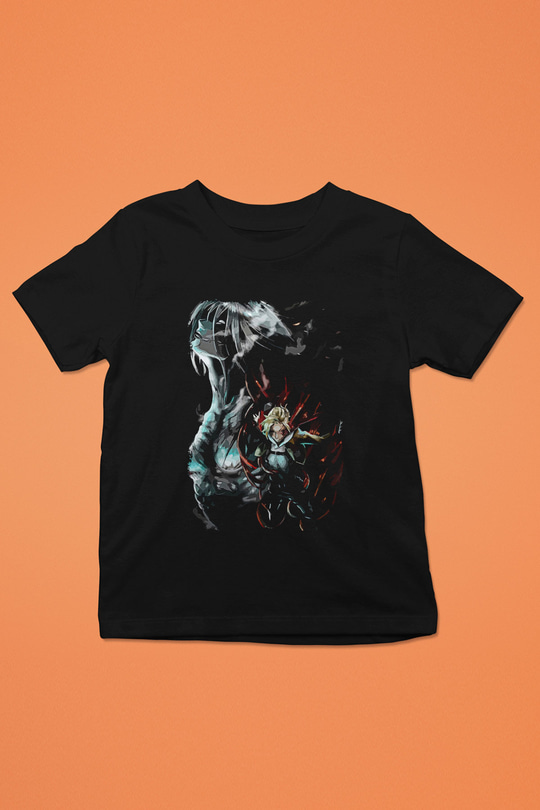 Attack On Titan Baskılı Unisex Siyah Çocuk Tişört - Tshirt