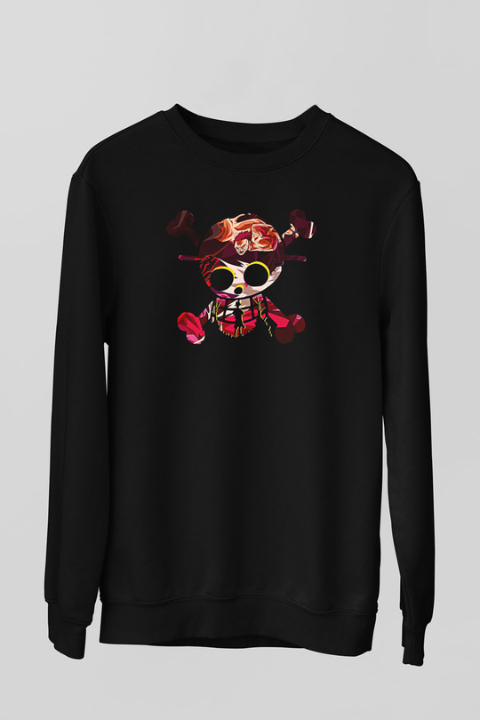 Attack On Titan Baskılı Unisex Siyah Sweatshirt