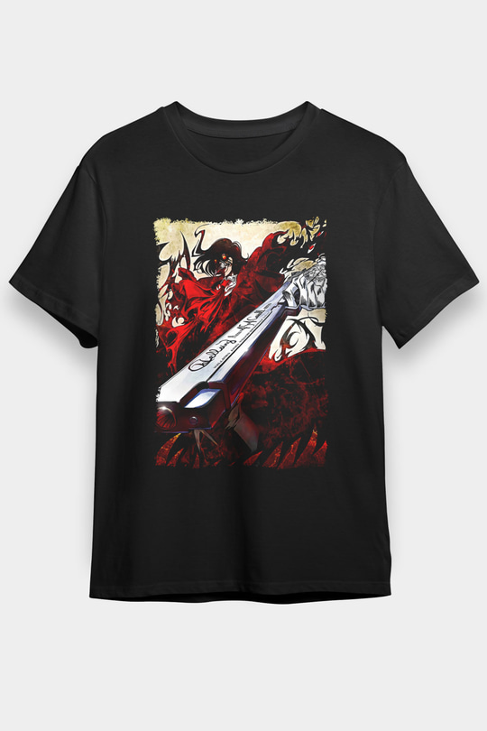 Attack On Titan Baskılı Unisex Siyah Tişört - Tshirt