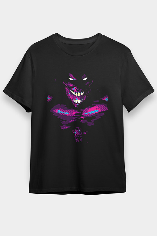 Attack On Titan Baskılı Unisex Siyah Tişört - Tshirt