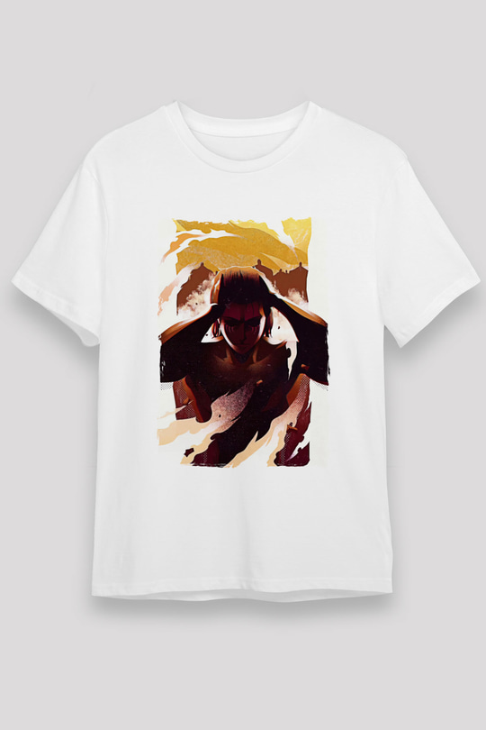 Attack On Titan Unisex Baskılı Beyaz Tişört - Tshirt