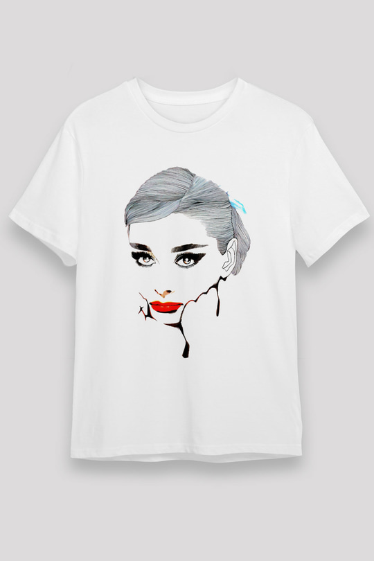 Audrey Hepburn Beyaz Unisex Tişört T-Shirt - TişörtFabrikası