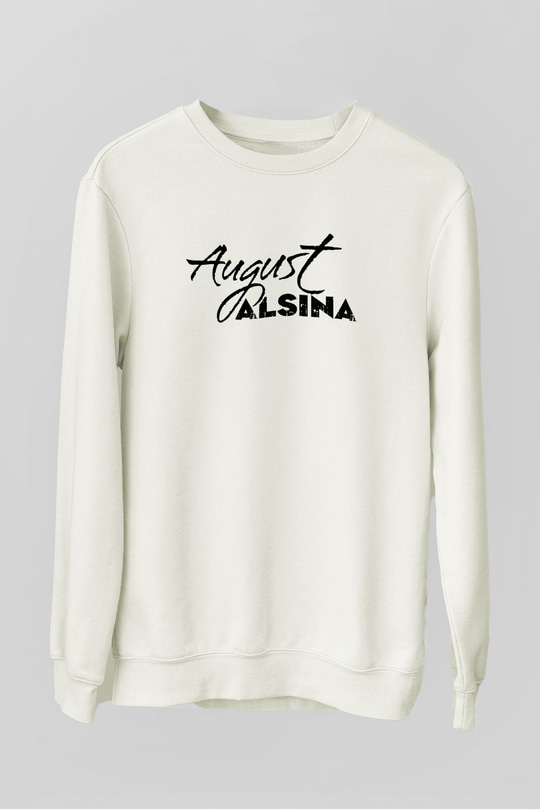 August Alsina Beyaz Unisex Sweatshirt