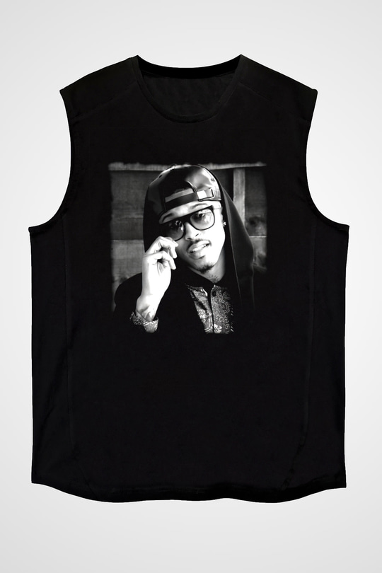 August Alsina Siyah Unisex Kolsuz Tişört