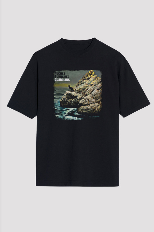 August Burns Red Baskılı Unisex Siyah Oversize Tişört