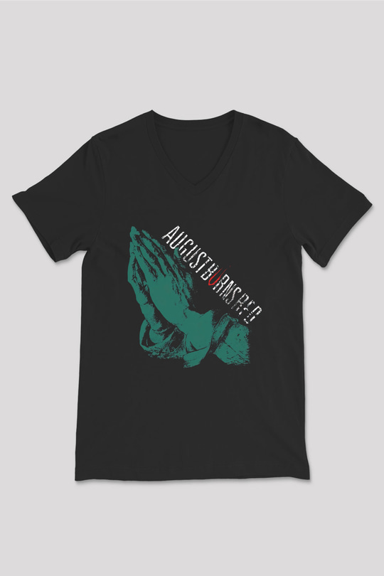 August Burns Red Siyah Unisex V Yaka Tişört T-Shirt