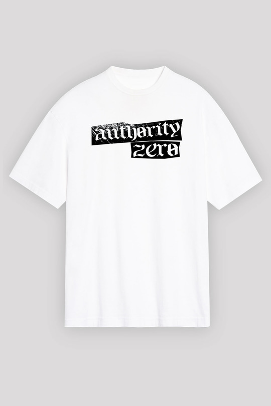 Authority Zero Beyaz Unisex Tişört T-Shirt - TişörtFabrikası