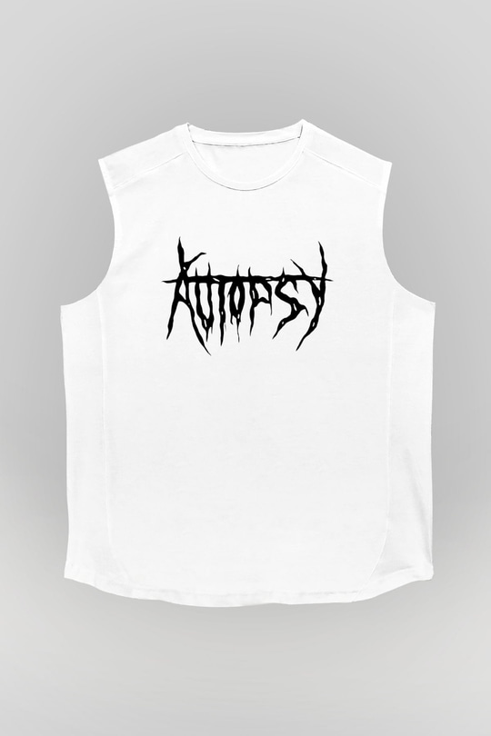 Autopsy Beyaz Unisex Kolsuz Tişört