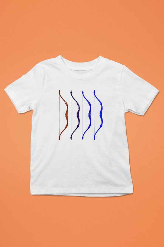 Avcılık Baskılı Unisex Beyaz Çocuk Tişört - Tshirt