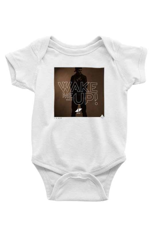 Avicii Baskılı Beyaz Unisex Bebek Body - Zıbın