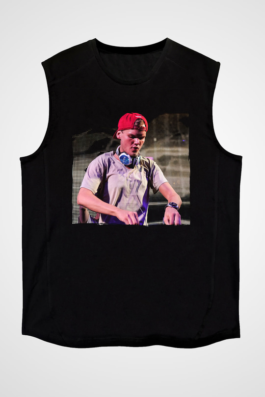 Avicii Siyah Unisex Kolsuz Tişört