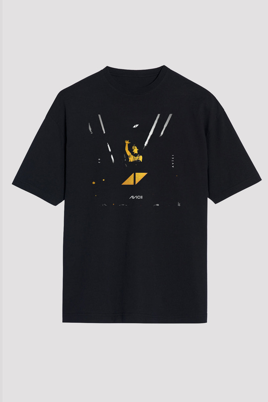 Avicii Siyah Unisex Oversize Tişört T-Shirt