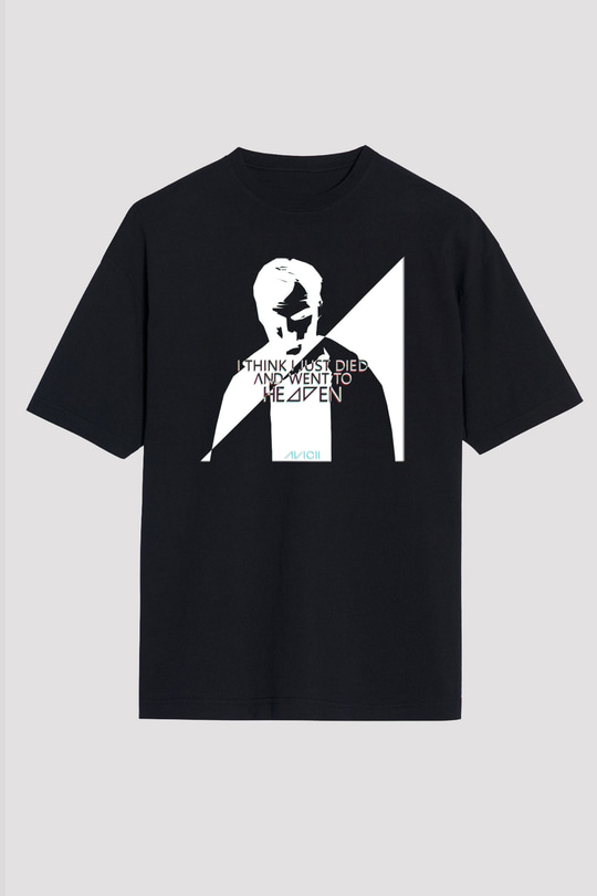 Avicii Siyah Unisex Oversize Tişört T-Shirt