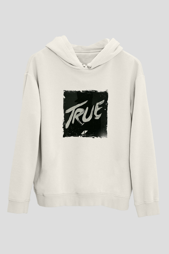 AviciiBaskılı Beyaz Hoodie