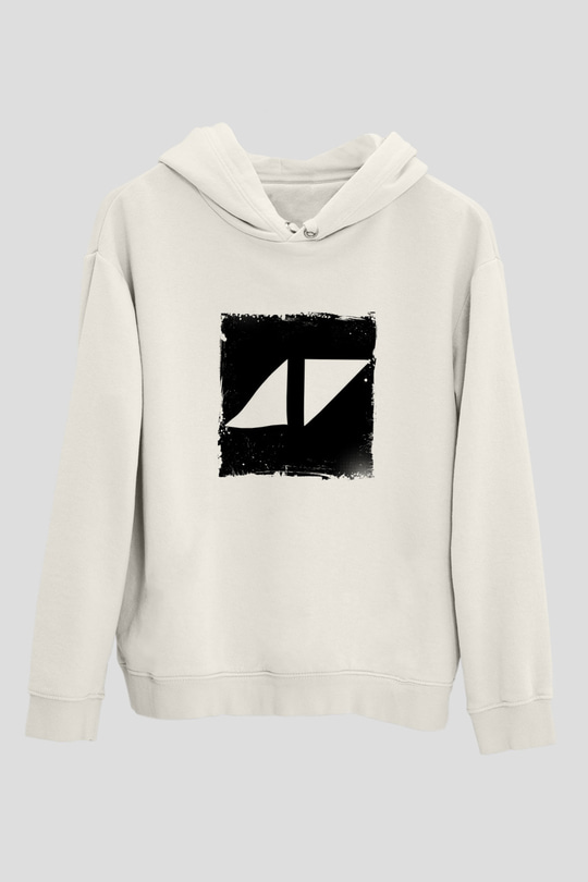 AviciiBaskılı Beyaz Hoodie