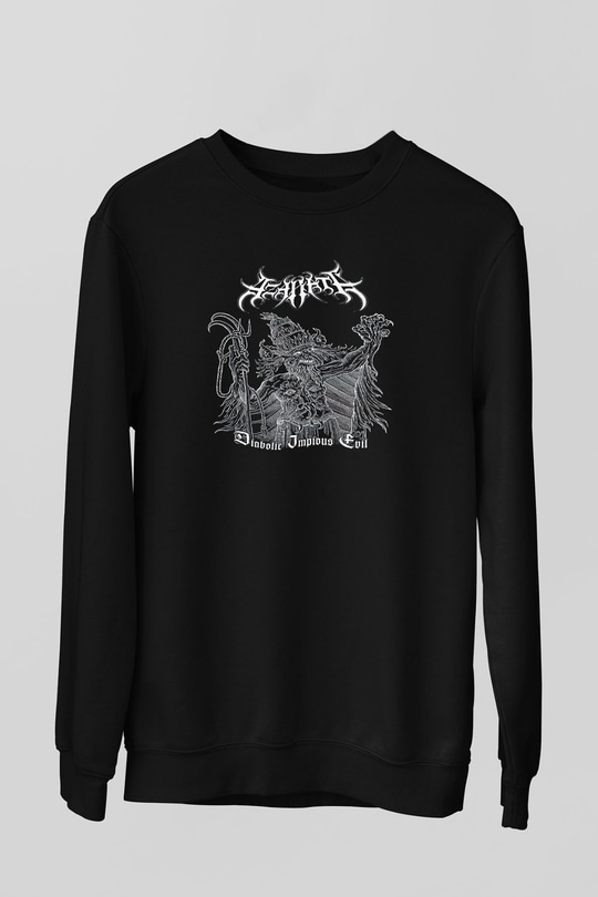 Azarath Baskılı Unisex Siyah Sweatshirt