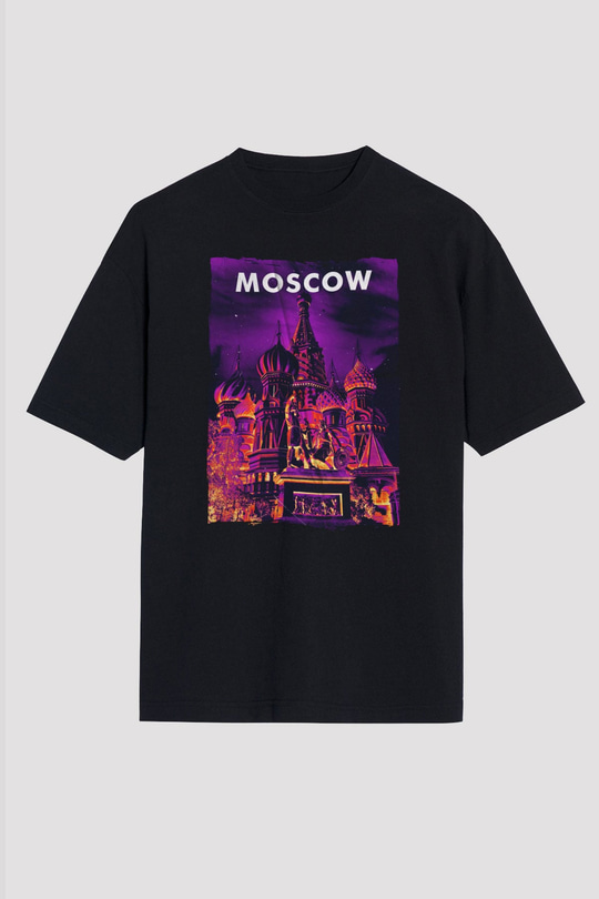 Aziz Vasil Katedrali Siyah Unisex Tişört T-Shirt - TişörtFabrikası