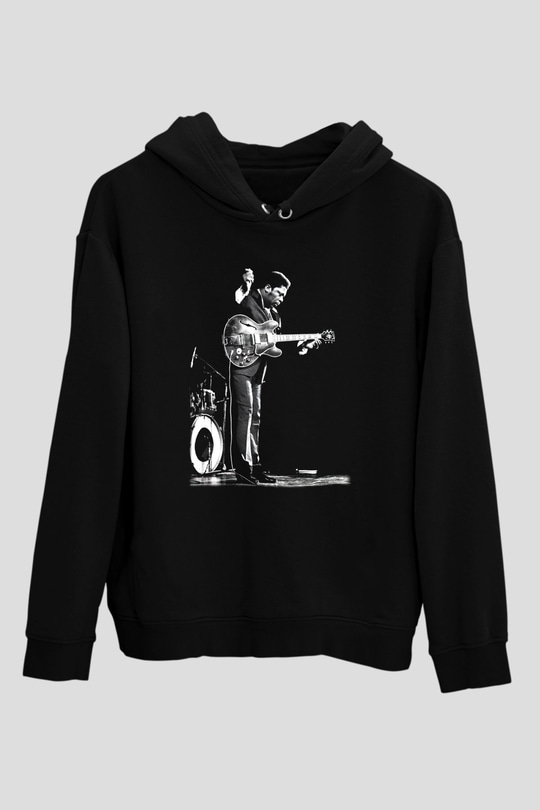 B.B. King Siyah Unisex Hoodie