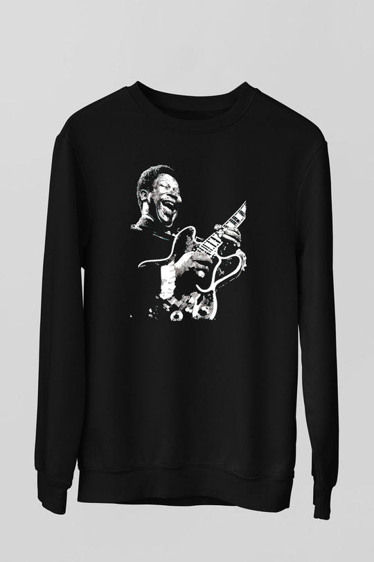 B.B. King Siyah Unisex Sweatshirt
